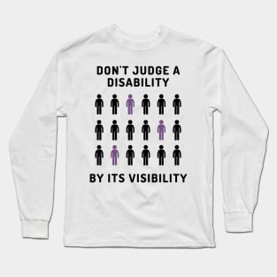 Disability Visability Black Text Long Sleeve T-Shirt